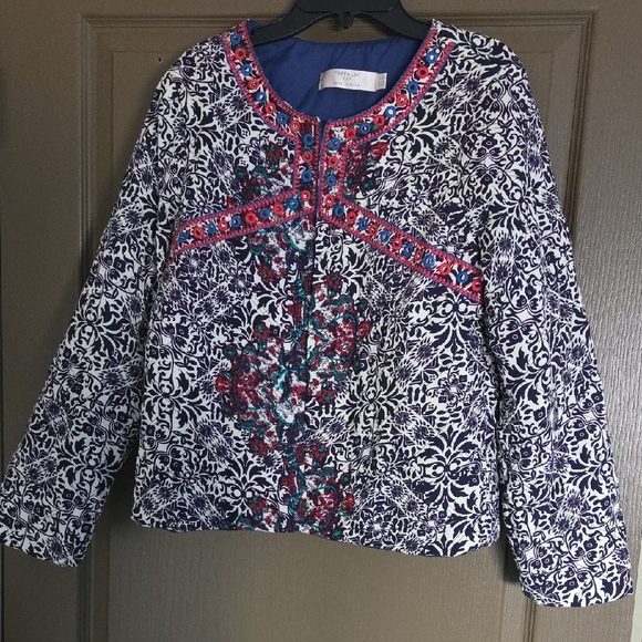 Zara Multicolor Embroidered Jacket - Picture 1 of 6